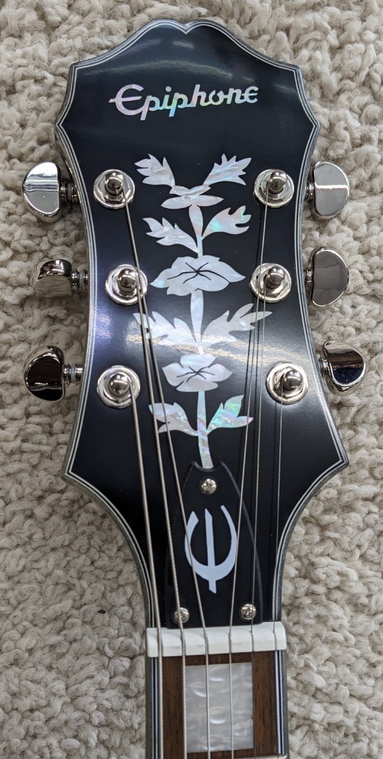 Epiphone Emperor Swingster Semi Hollow Guitar w/Bigsby, Black Aged Gloss