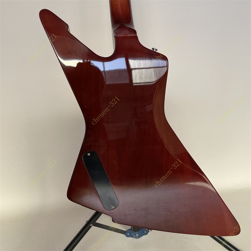 Solid Electric Guitar Stainless Rounded Fret Edge Burl Tree Top Veneer Sunburst