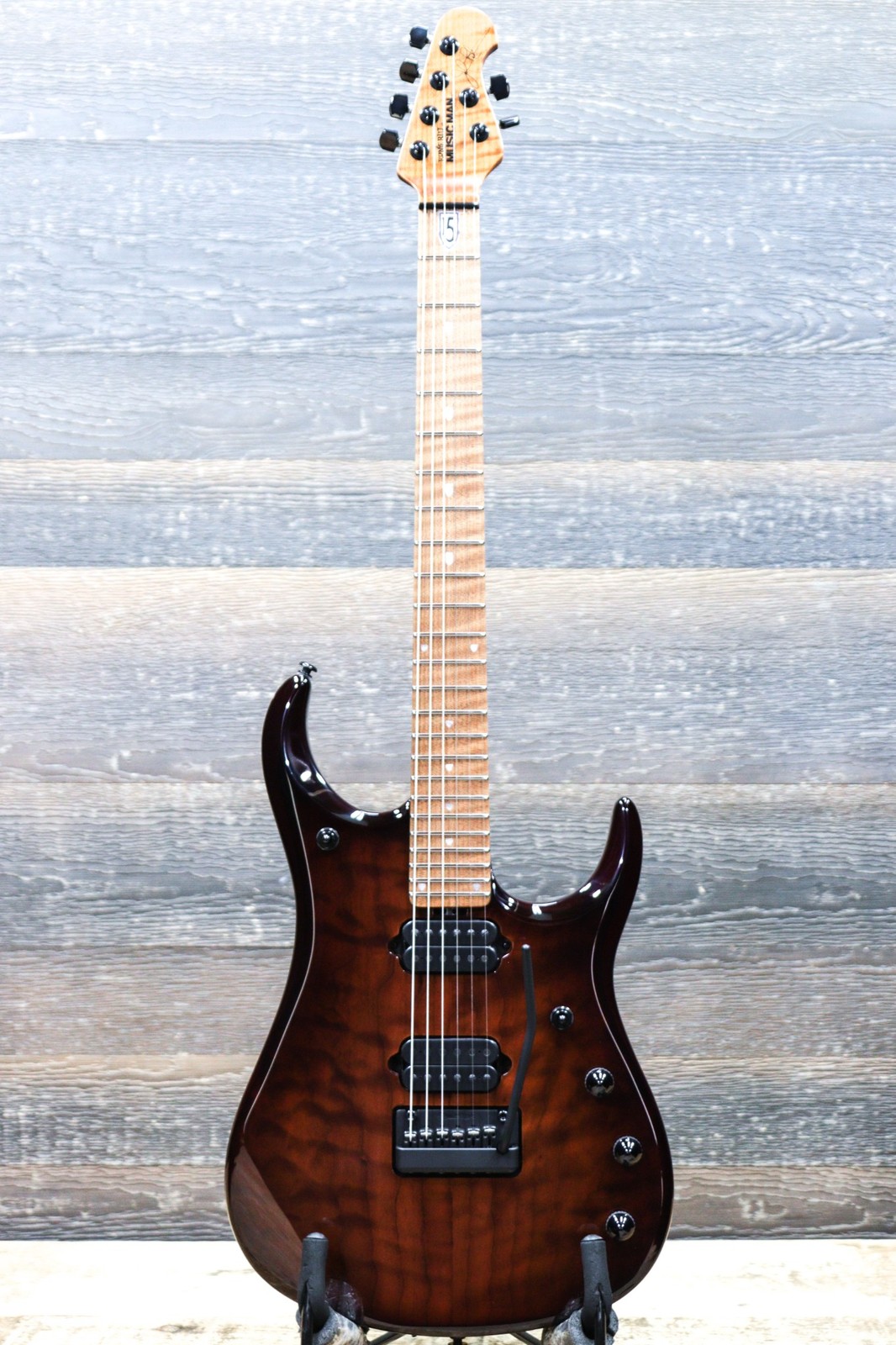 Ernie Ball Music Man JP15 John Petrucci Amber Waves Quilt Electric Guitar w/Case