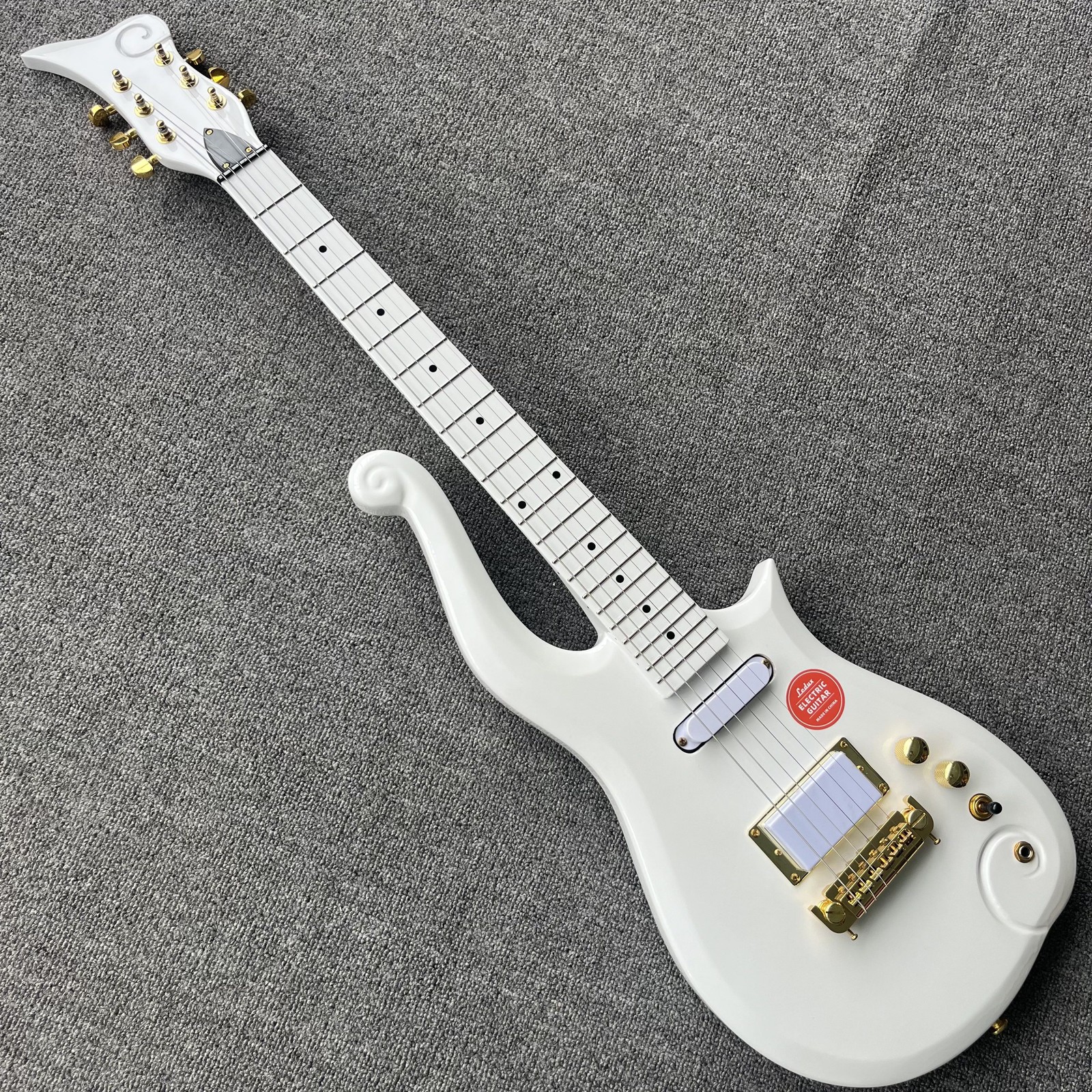 Solid Body Electric Guitar Stainless Rounded Fret Gold part prince dot inly