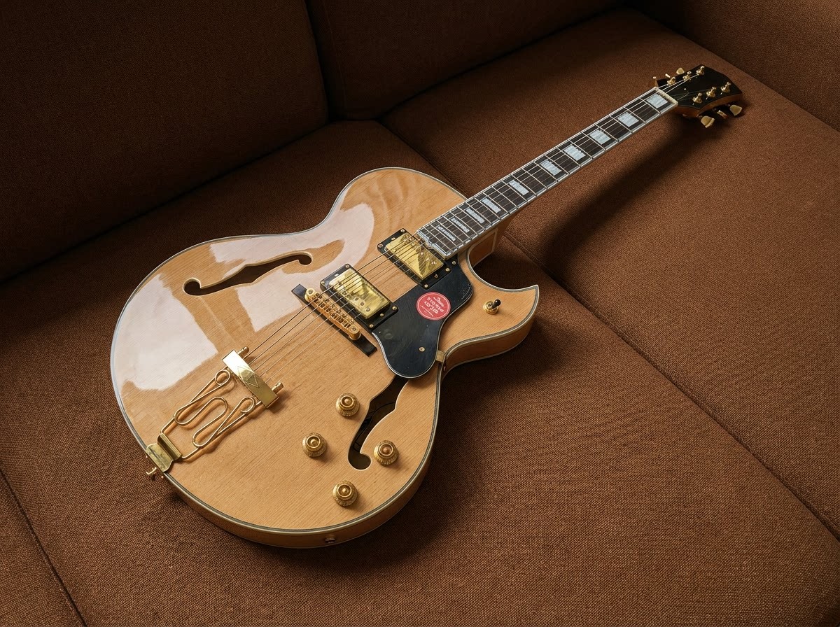 Hollow Body Byrdland Mahogany Electric Guitar 6 String Trapeze Jazz Natural