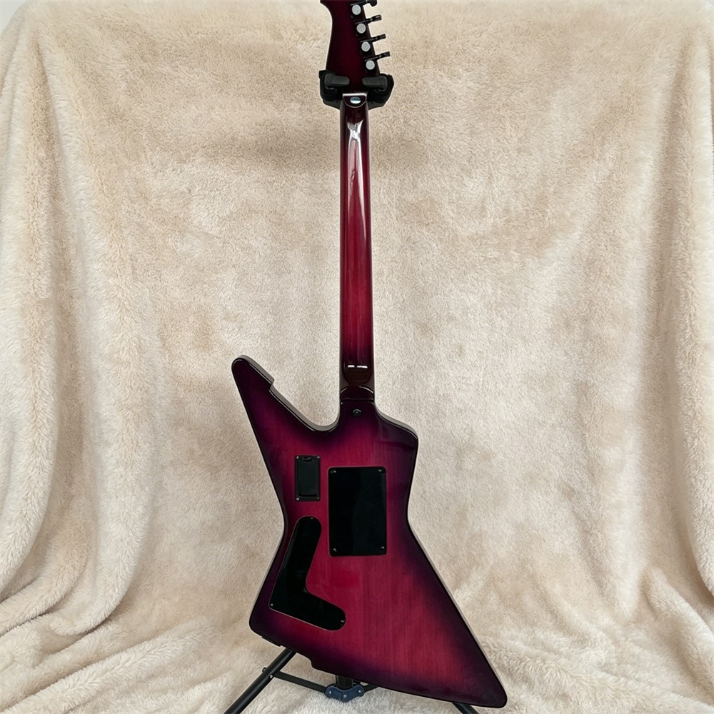 Custom Electric Guitar E-1 Trans Purple Burst Solid Mahogany Body H-H Pickup