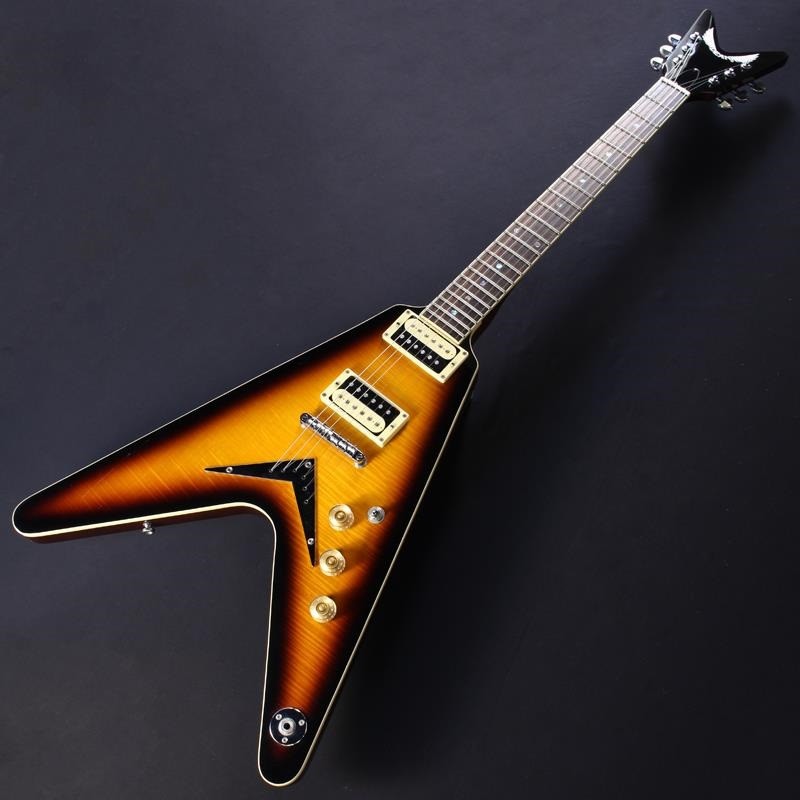 DEAN V79 Flame Maple Used Top: Maple body Rosewood w/Gig case