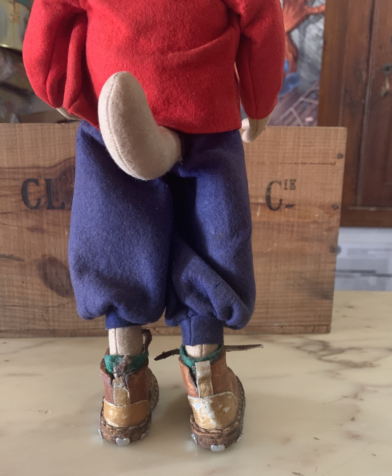 VINTAGE large 16 ” TOY FELT DOLL LENCI PANNOLENCI 1950s