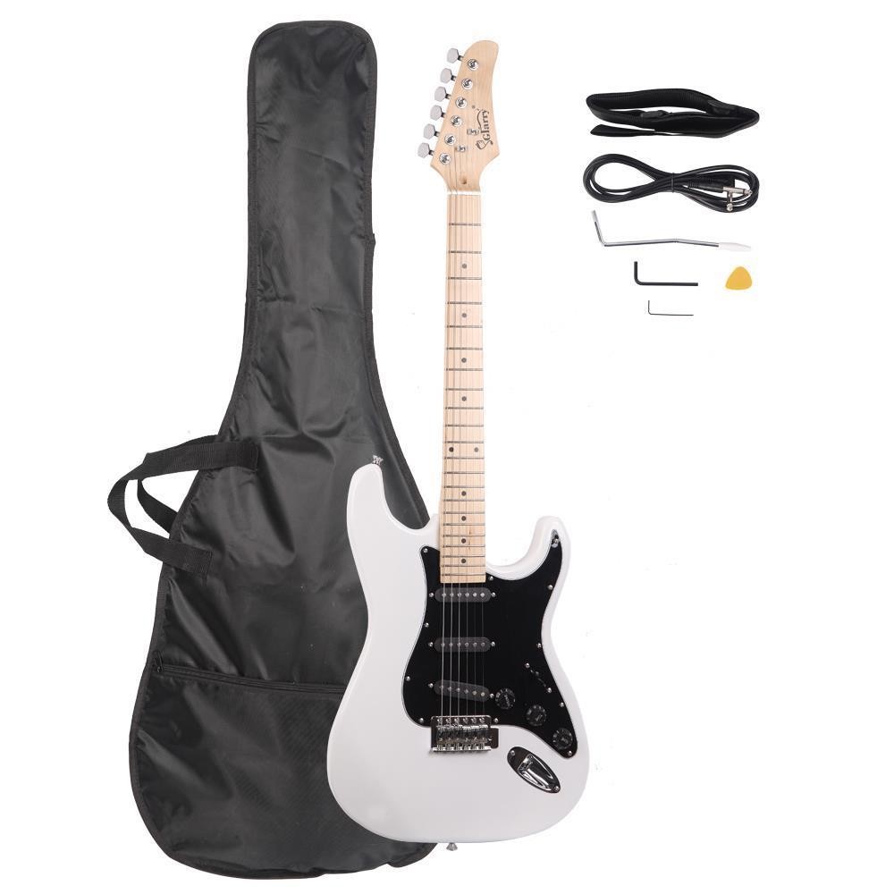 Glarry ST 22 Frets Burning Fire Basswood GST Electric Guitar Kit W/Bag
