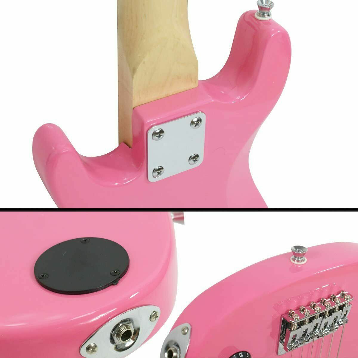 Pink 30”Electric Guitar Kids toys children’s Practice Musical 6 String with Amp