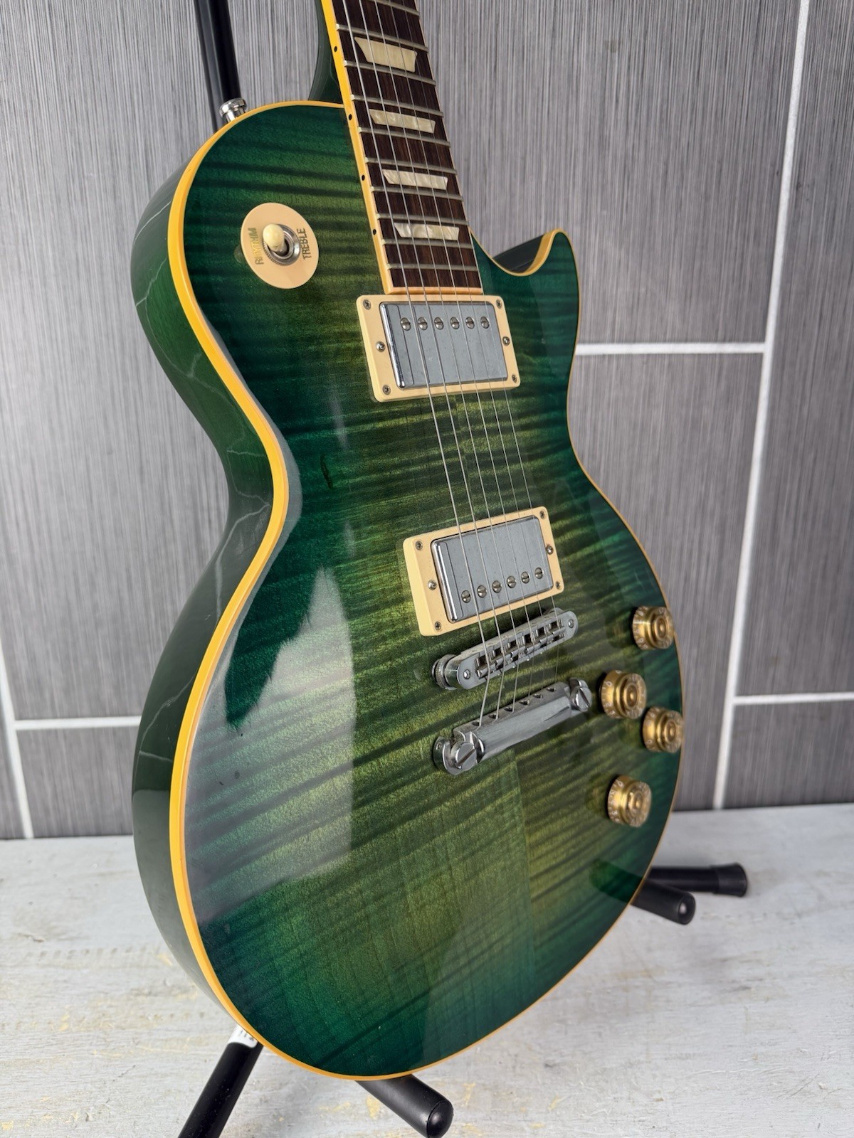 2014 Gibson Les Paul Traditional 120th Anniversary Ocean Blue Flame Top w/ Case