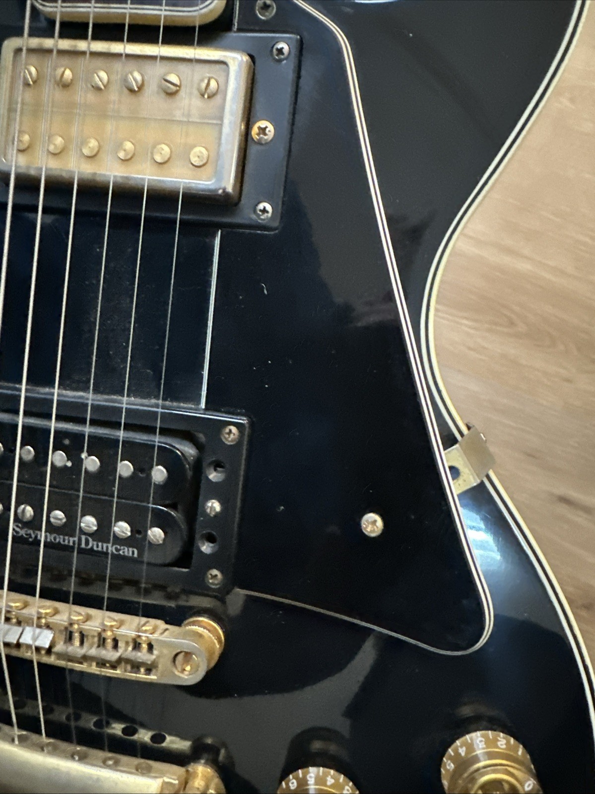 Electric Guitar VTG Univox Black Beauty Les Paul Japan, 70’s with Case FREE SHIP