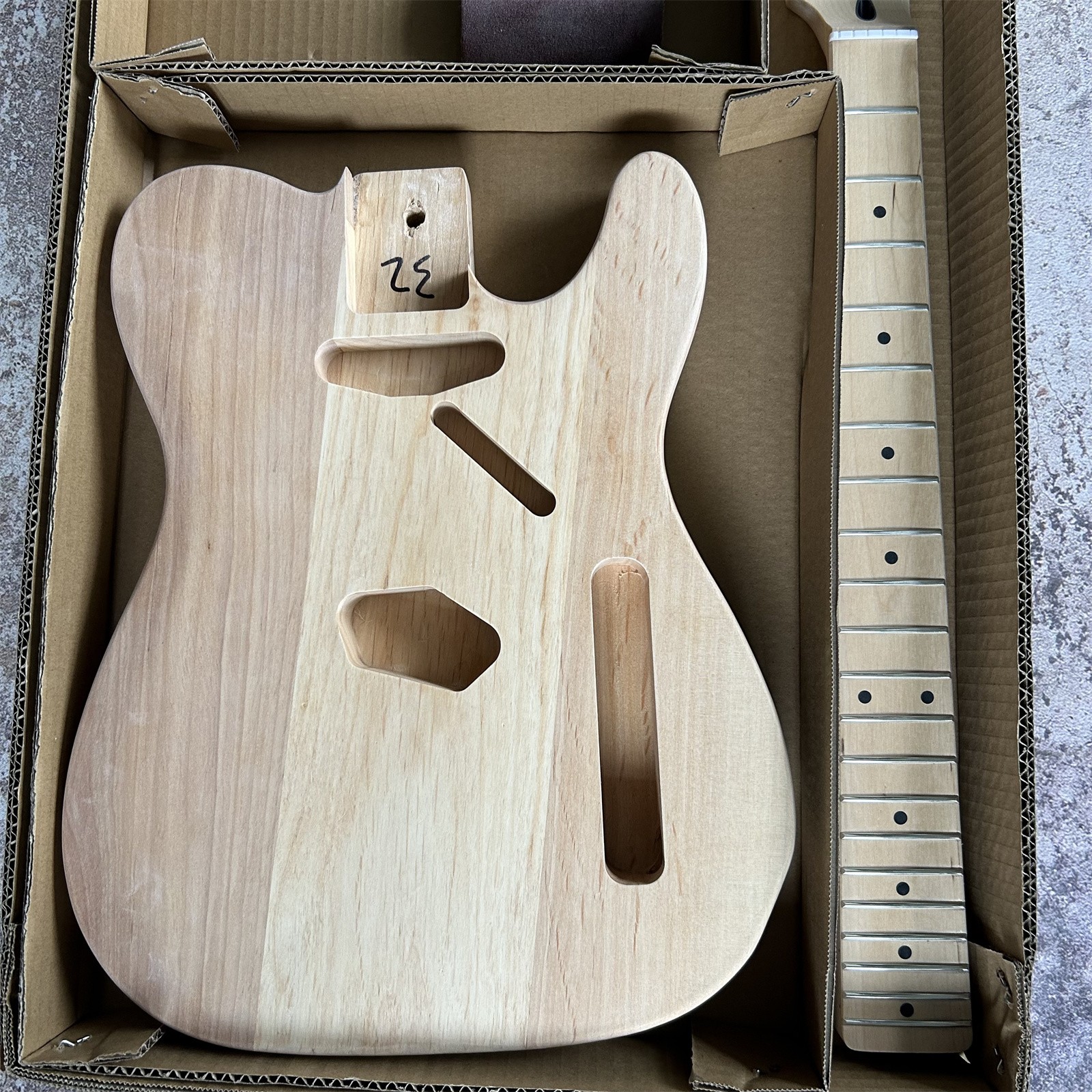 Semi Finished TL Electric Guitar Alder Body Maple Neck Only sold to USA