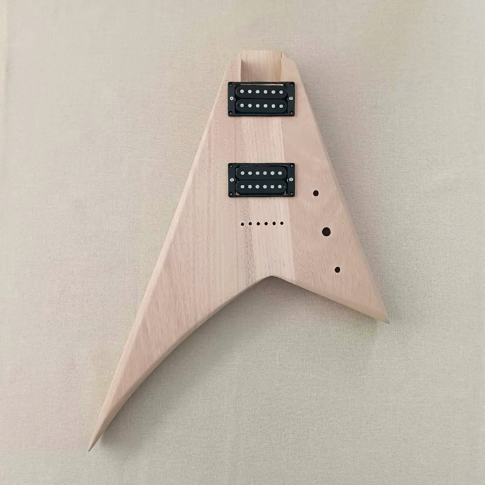 DIY Black Pickguard 6 String Electric Guitar Kit black hardware