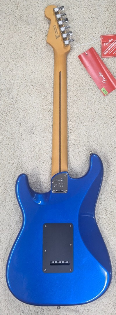 Fender American Ultra II Stratocaster Guitar Ebony Fretboard, Noble Blue w/Case
