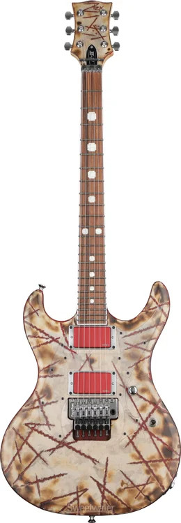 ESP E-II RZK-I Burnt Richard Z. Kruspe Signature Electric Guitar – Distressed