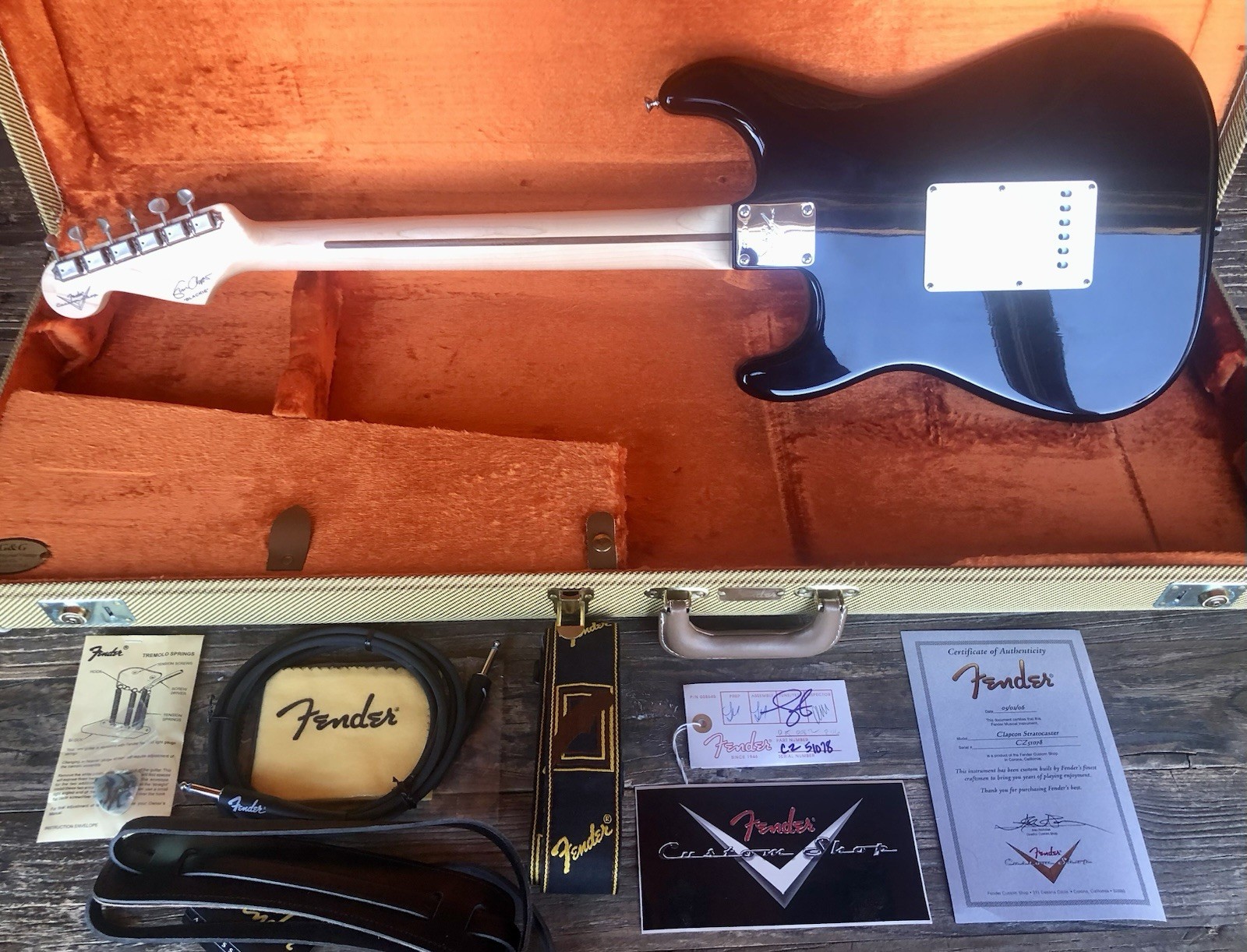 CUSTOM SHOP Fender Eric Clapton Signature Stratocaster Guitar -Blackie