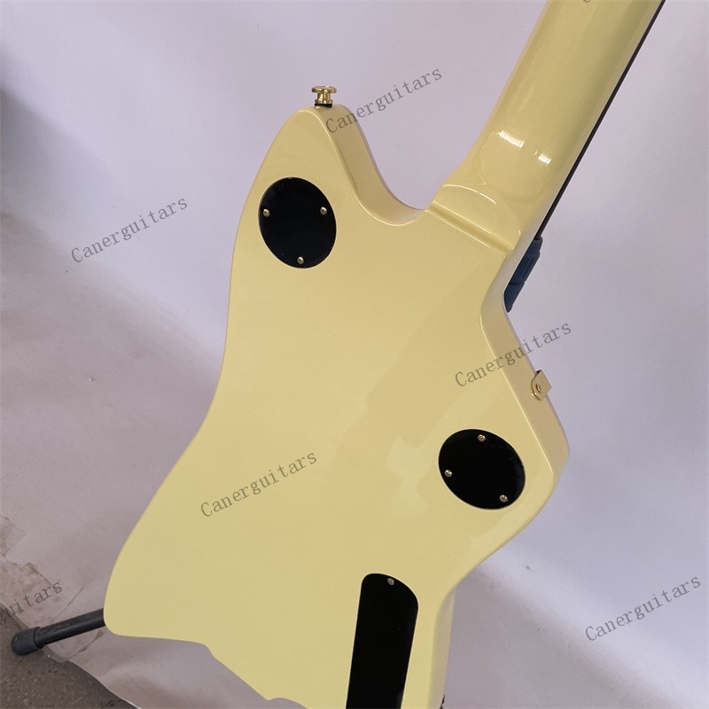 Left handed Solid Electric Guitar Stainless Rounded Fret Edge Gold Hardware US