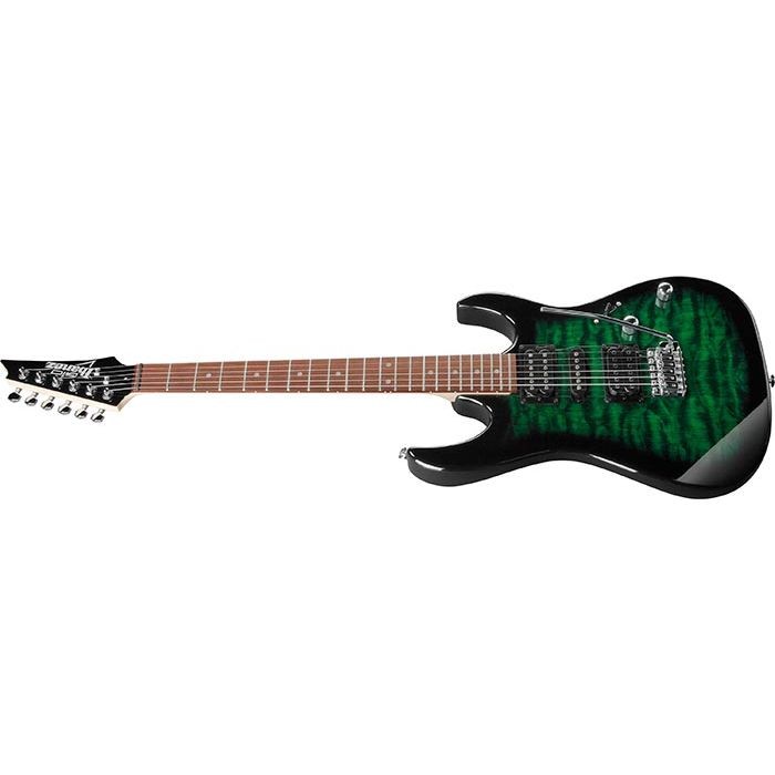 Ibanez 6-String Solid-Body Electric Guitar, Right, Transparent Green Burst
