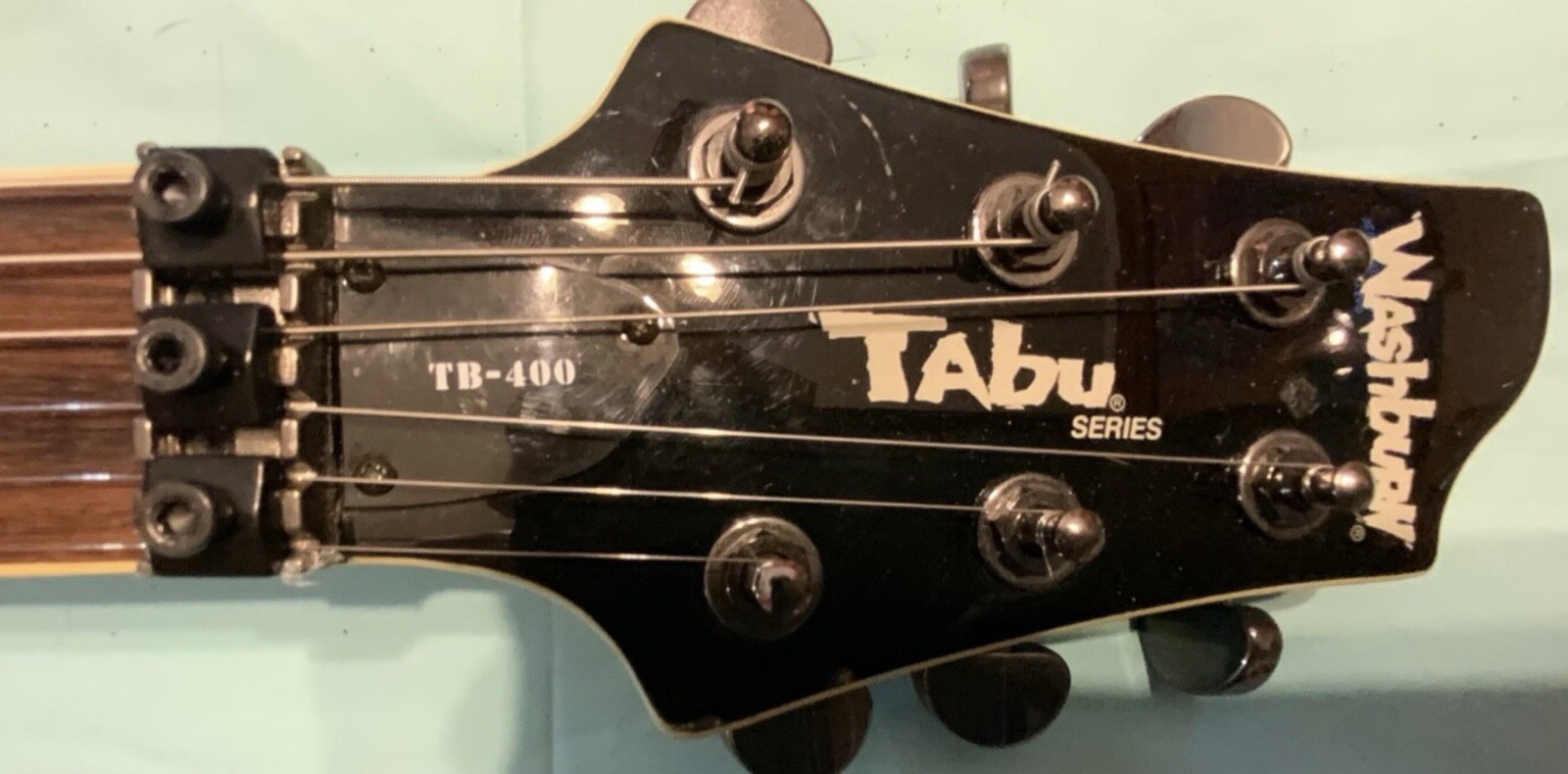 ⚠️ 1 DAY SALE! 2002 Washburn Tabu TB-400 In Pewter! Head Hunter PUs! Rare Model!