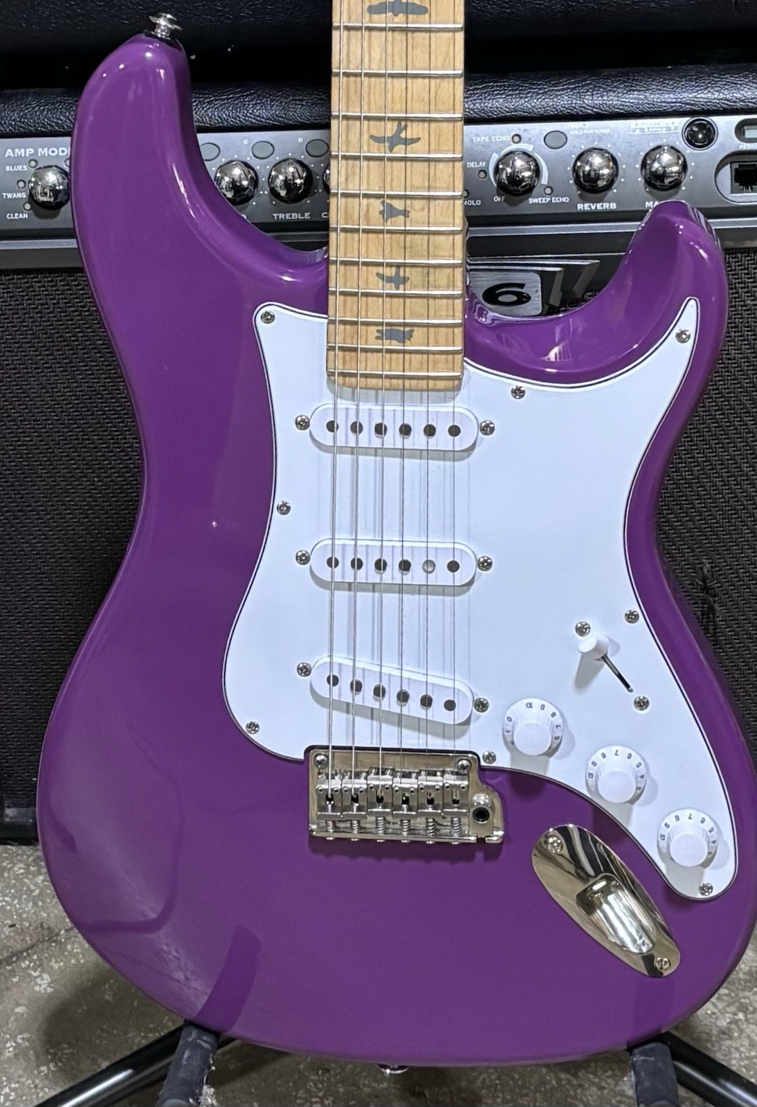 PRS SE John Mayer Signature Silver Sky Electric Guitar- Summit Purple