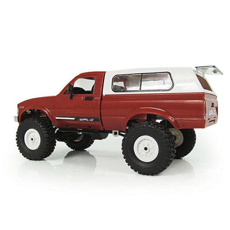 Red Wpl Rc Truck C24 4×4 4wd Scale 1:16 Crawler Pickup Off Road RTR Car GIfts