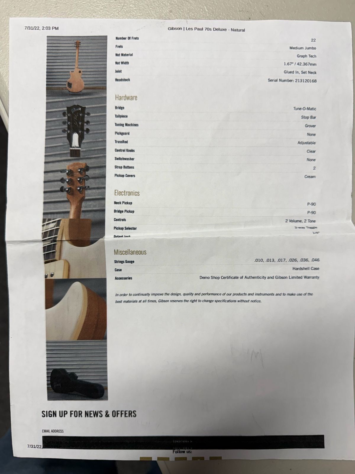 2022 Gibson Les Paul ’70s Deluxe Mod Collection 1 of 1 (371)