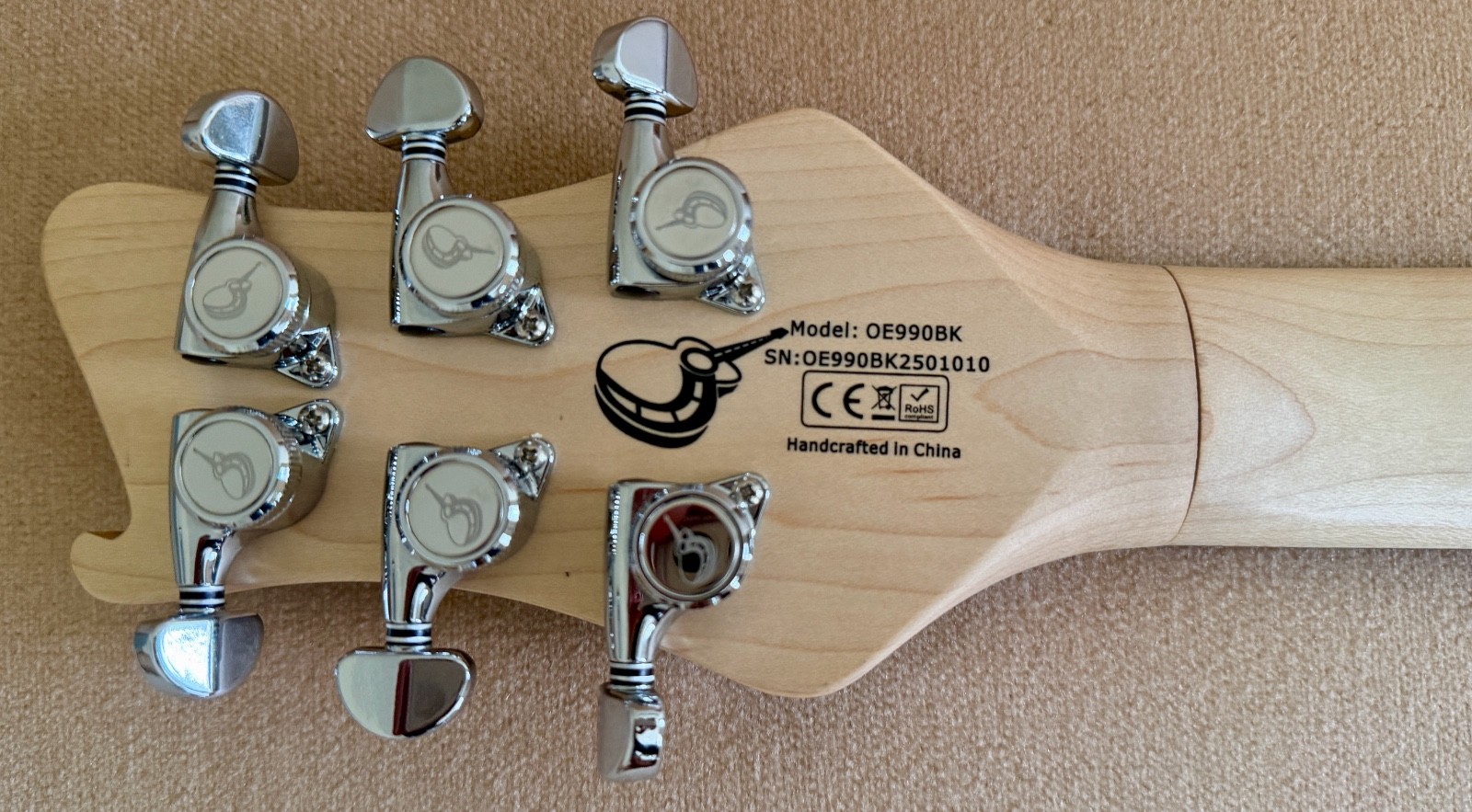 Journey OE990BK Travel Electric Guitar with back pack