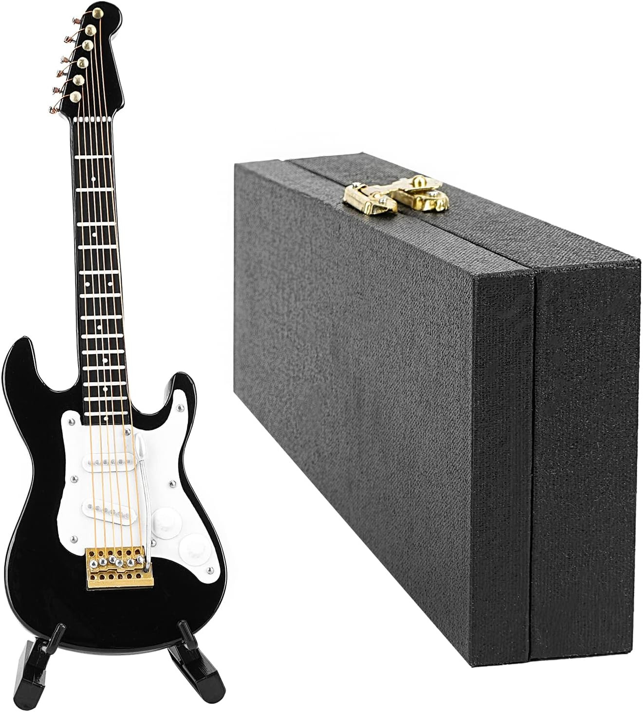 Miniature Guitar with Stand and Case, 14Cm Mini 6 Strings Electric