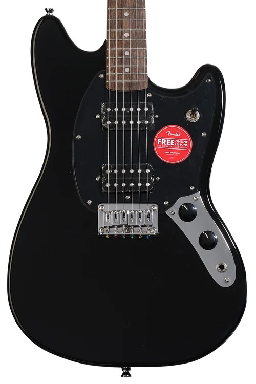 Squier Sonic Mustang HH Electric Guitar – Black, Laurel Fingerboard