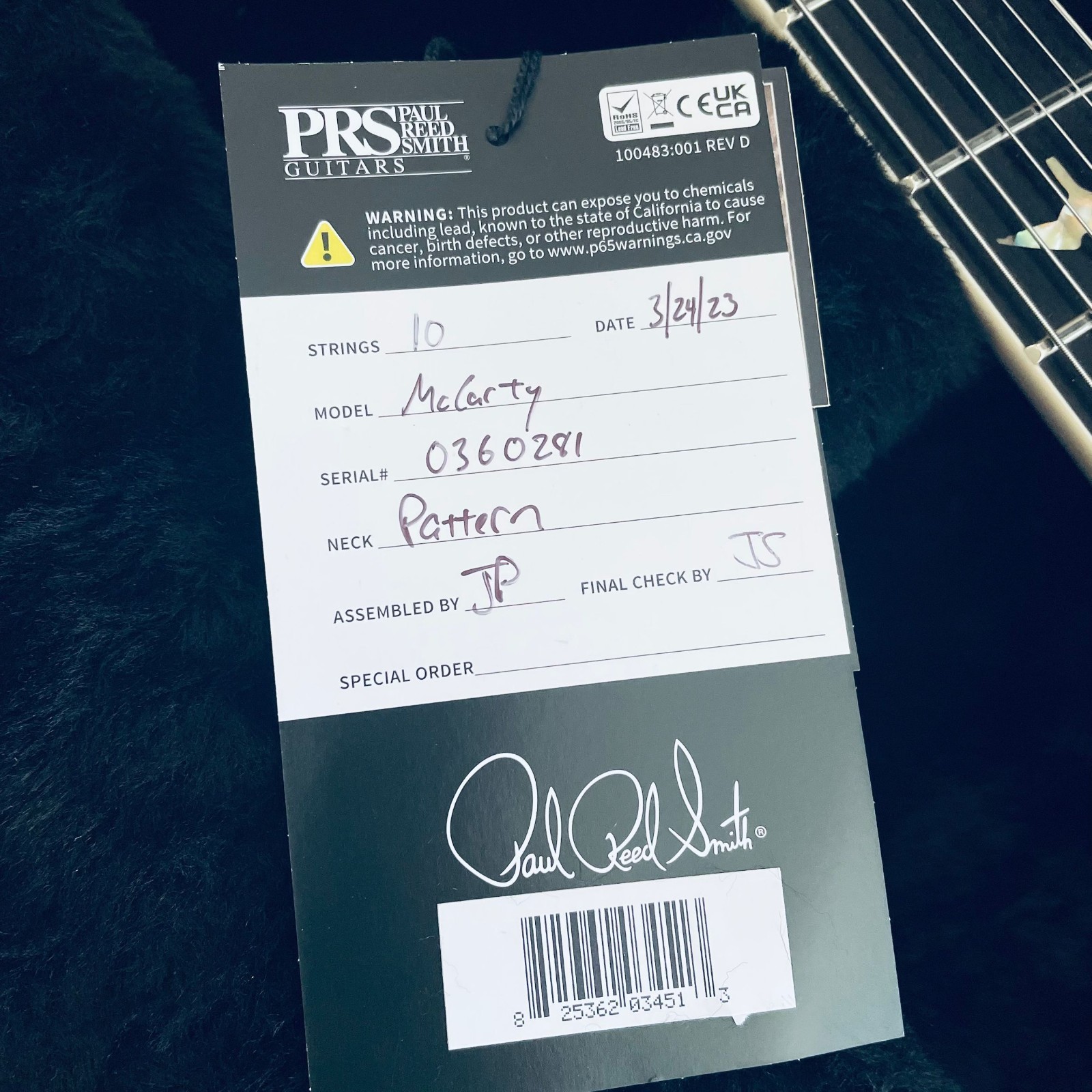 PRS McCarty USA – Antique White 2023 Brand New !