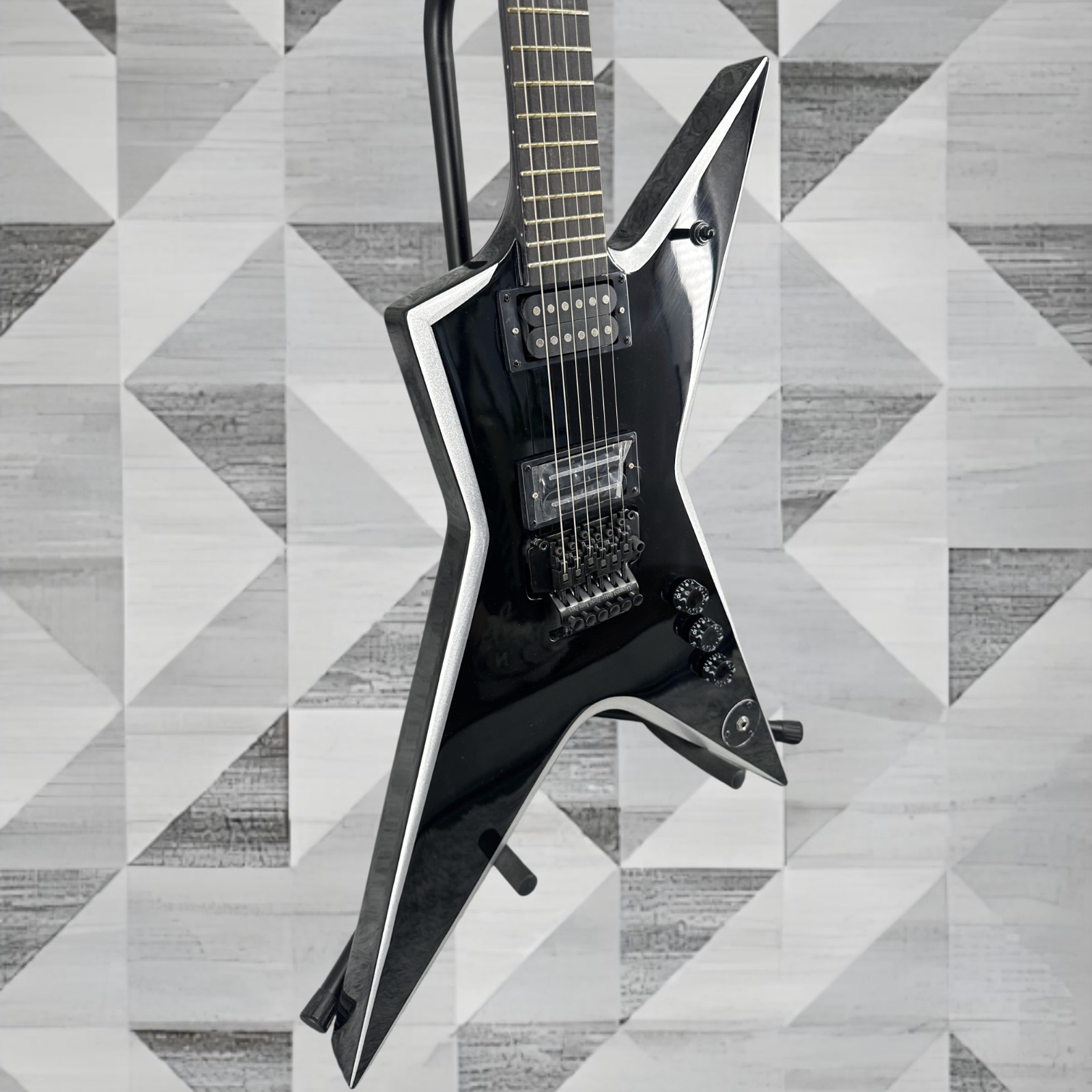 Dimebag Darrell Stealth Style Black Electric Guitar HH Pickup FR Bridge Ship US