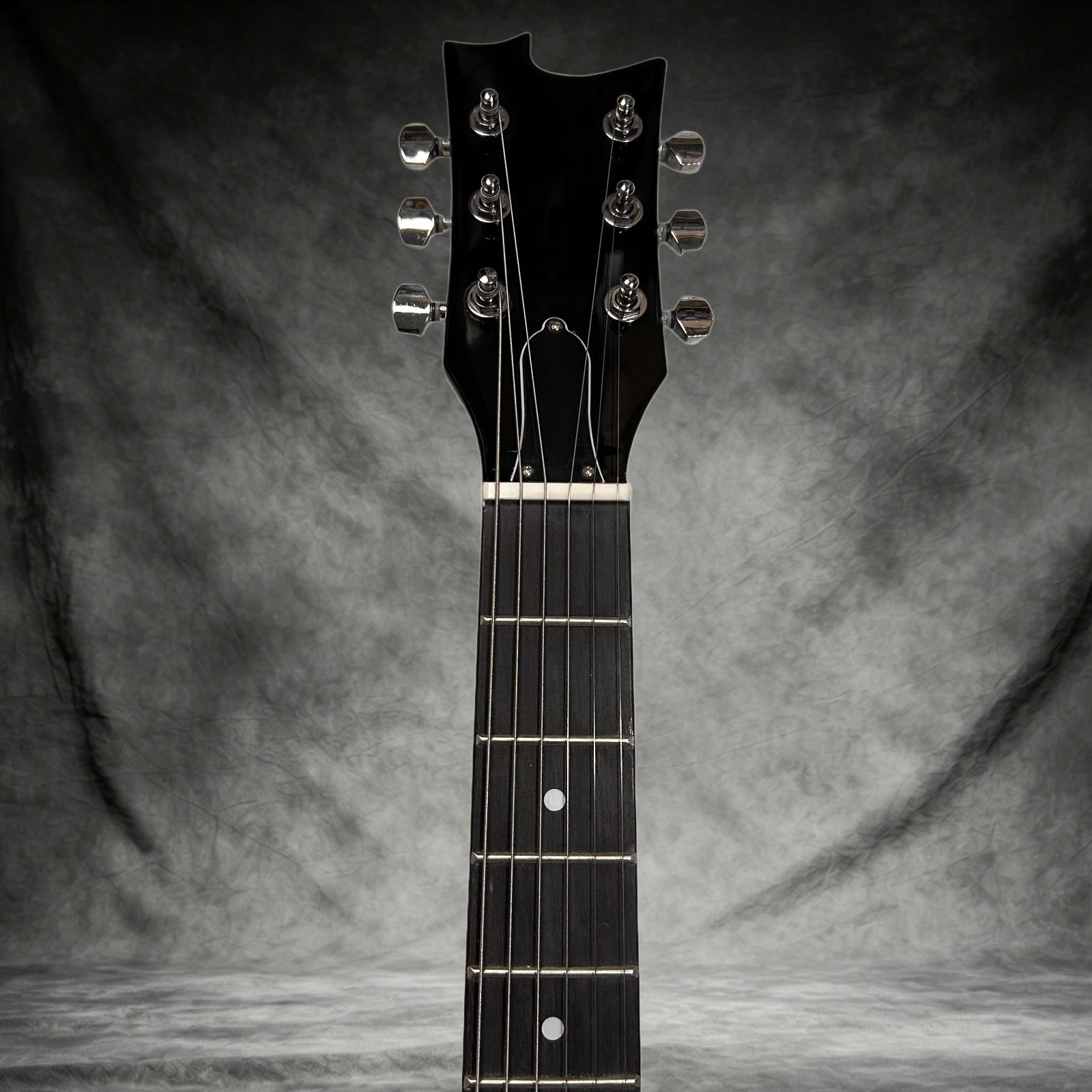 Gleeson Fly-V Electric Guitar Rosewood Fretboard Metallic Silver Color
