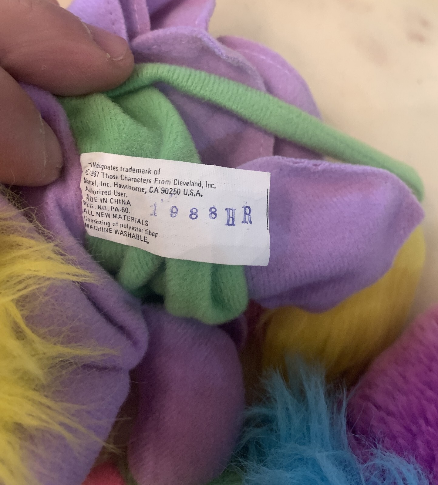 VINTAGE LOT toy DOLL POPPLES BAG MATTEL 1986-87 chips YELLOW BASKET PINK PURPLE