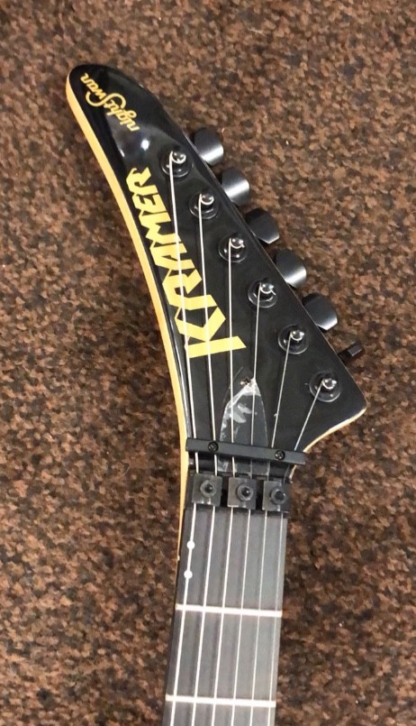 Kramer NightSwan Electric Guitar – Black With Blue Polka Dots