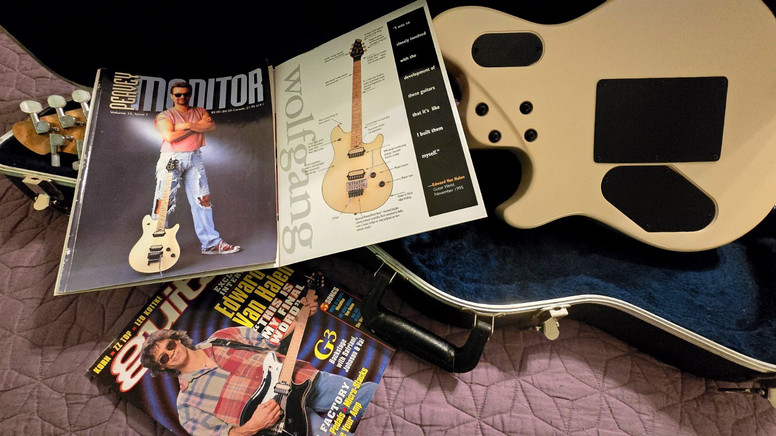 Peavey Wolfgang VH #38 August 1996 Ivory Birdseye Maple OHSC