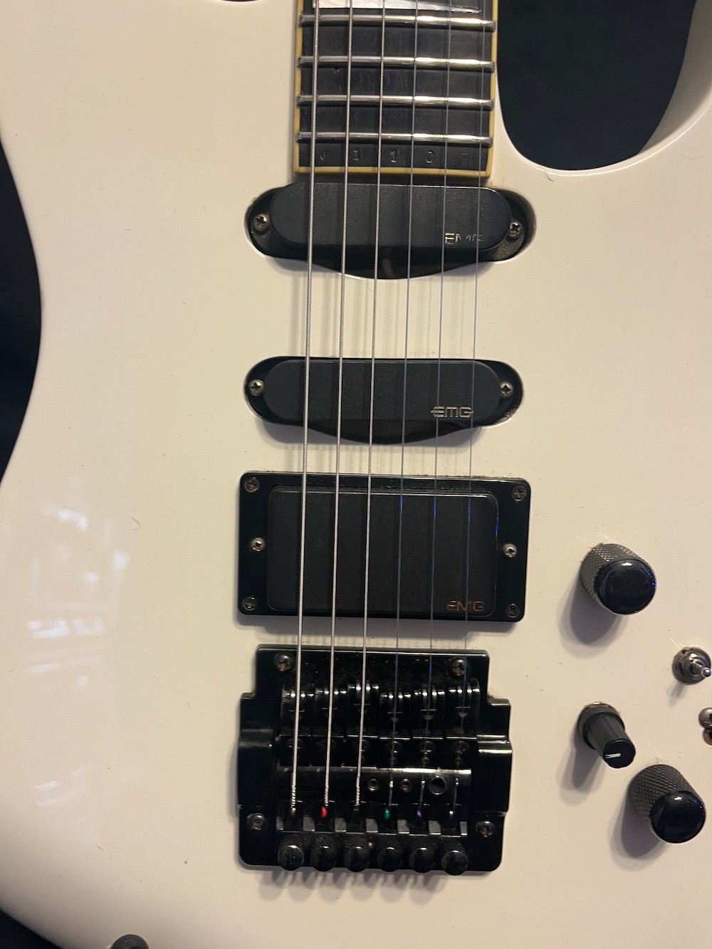 1985 Vintage Jackson USA Soloist Guitar in Pearl White EMG’s