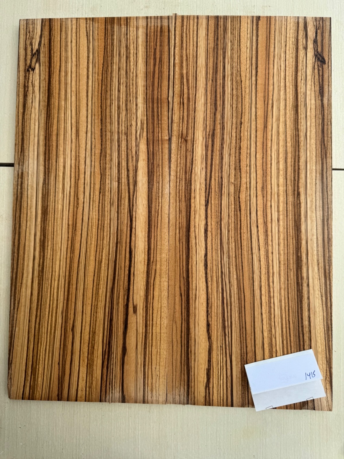 GUITAR TOP LUTHIER WOOD ZEBRAWOOD 17.75X14.5X.389 #1415