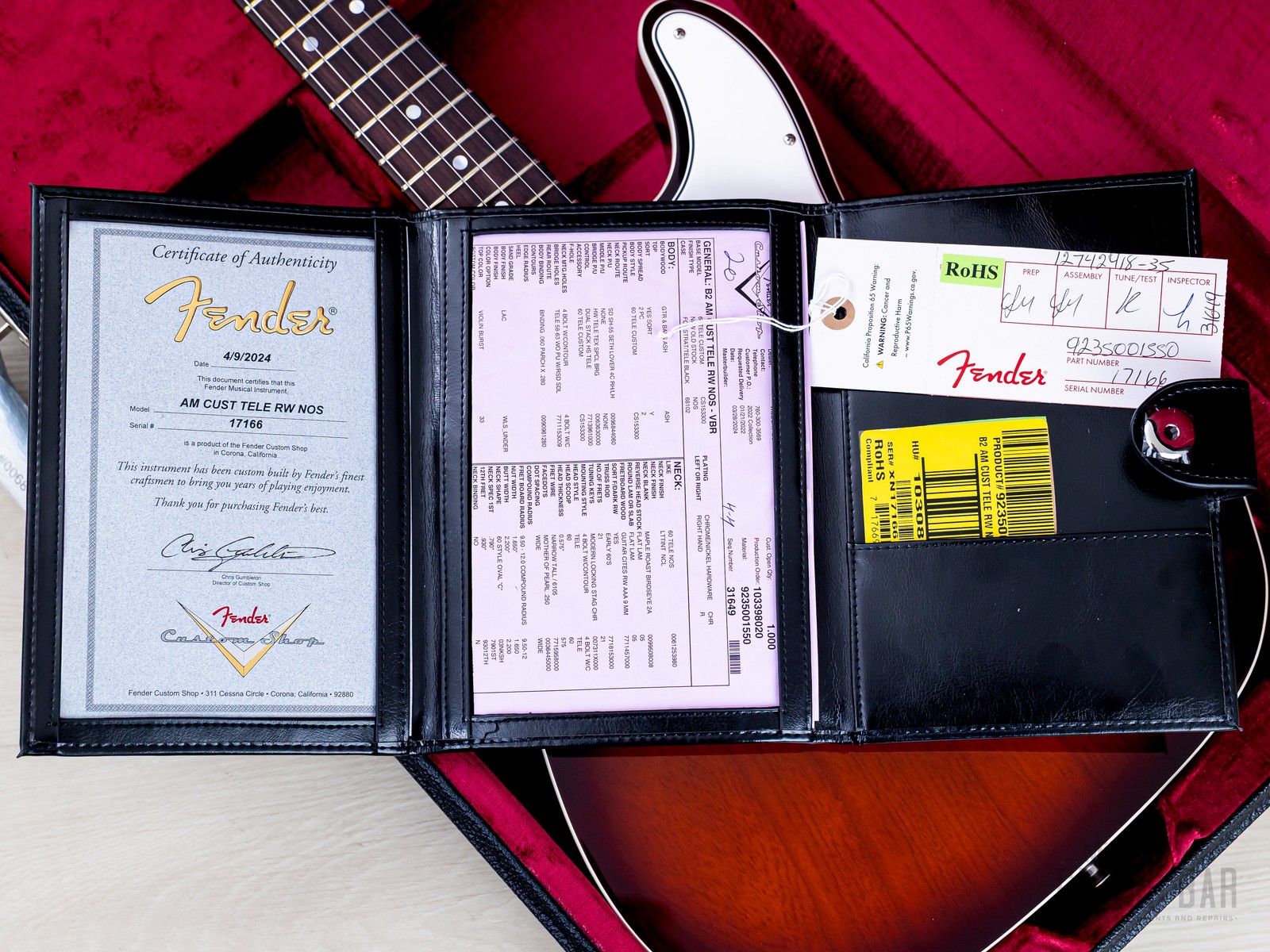 2024 Fender Custom Shop American Custom Telecaster w/ Seymour Duncan SH-55