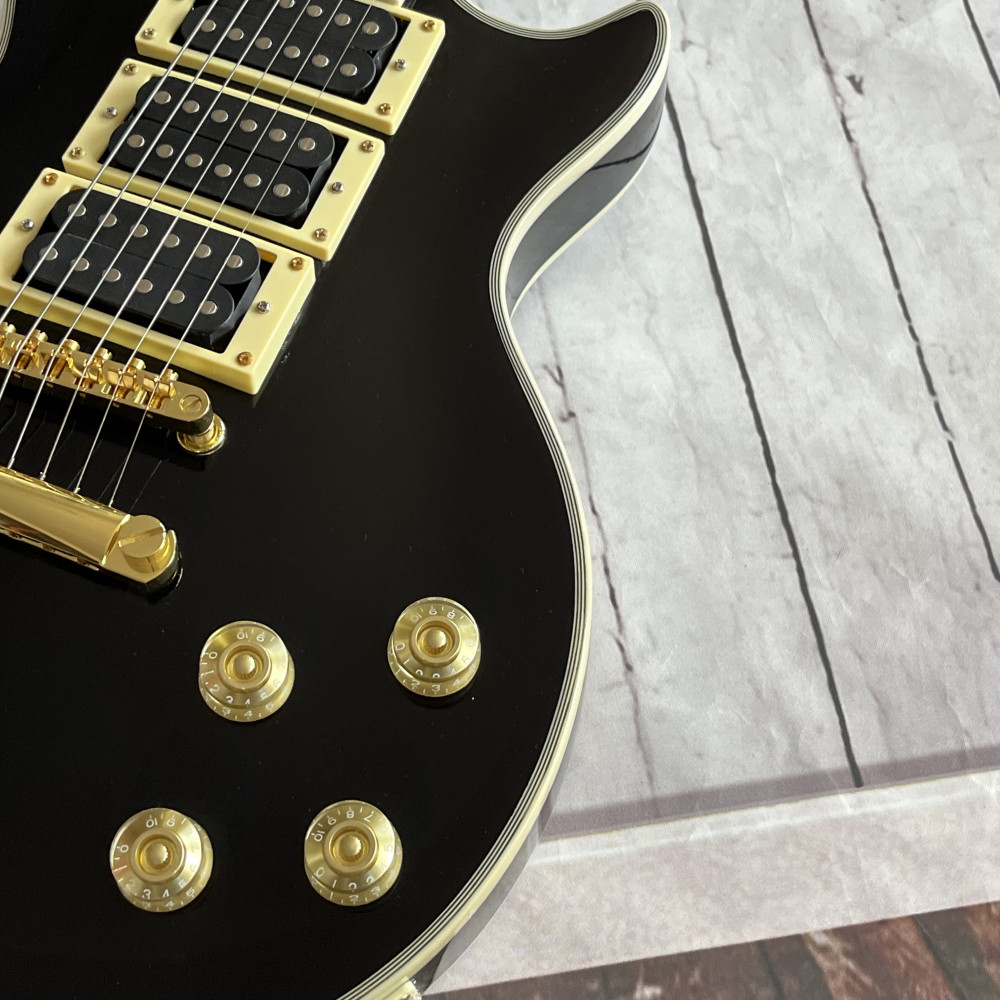 6 strings Black Beauty electric guitar gold hardware 3 pickups free shipping