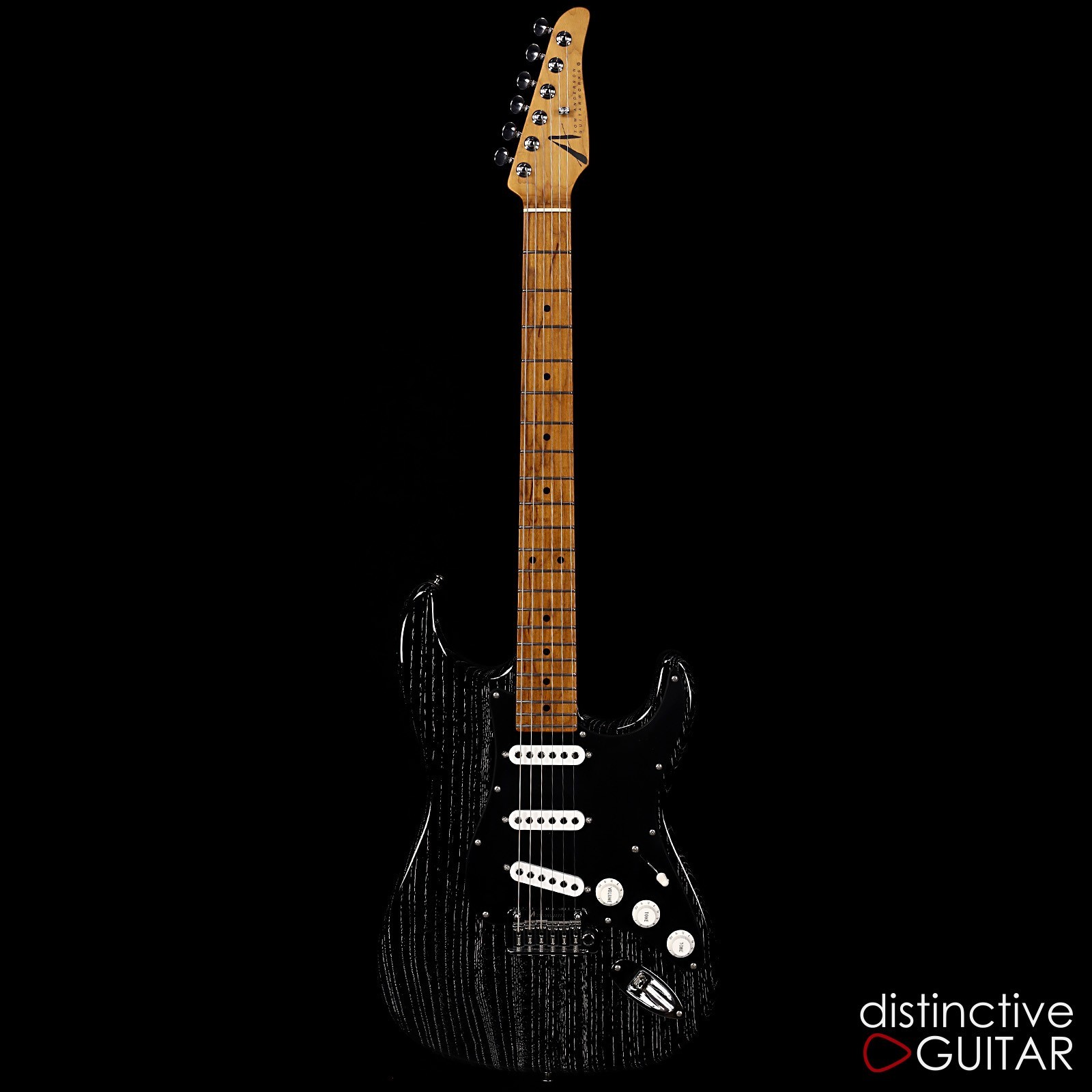 NEW TOM ANDERSON GUITARWORKS ICON CLASSIC – BLACK W/ WHITE DOG HAIR