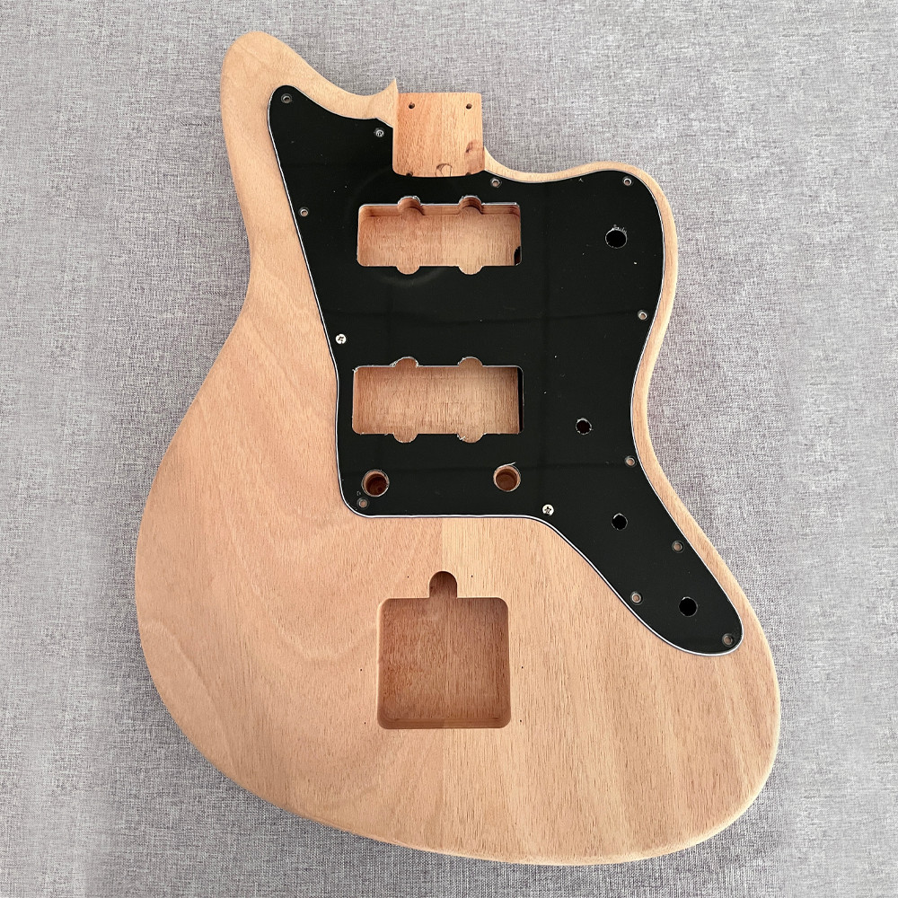 Unfinished jazzmaster Style Electric Guitar Kit DIY Project P90 Pickups Tremolo