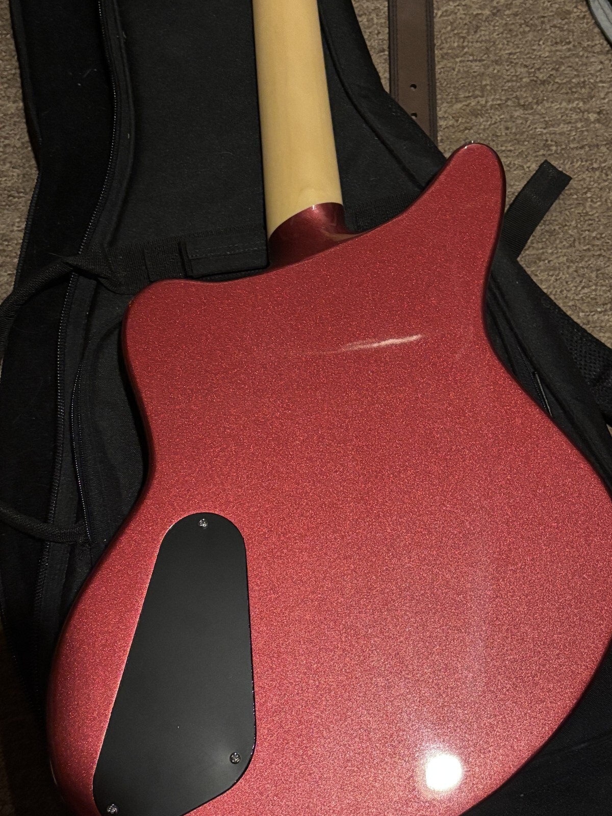 D’Angelico Premier Bedford SH Semi Hollow Electric Guitar, Oxblood w/Gig Bag