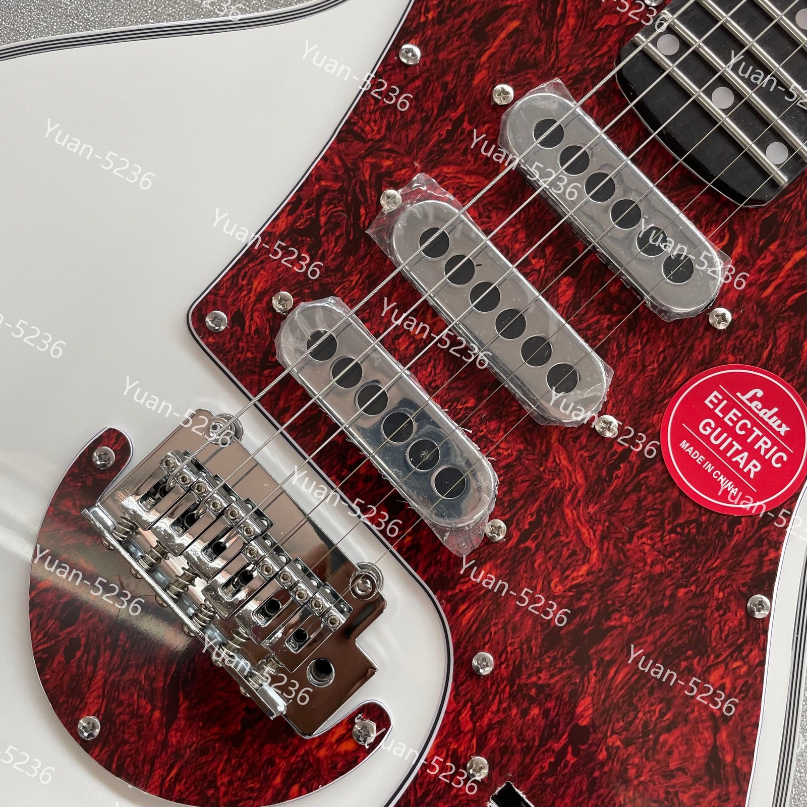 Solid Electric guitar Rounded fret Edge ortoise shell pickguard Factory Outlet