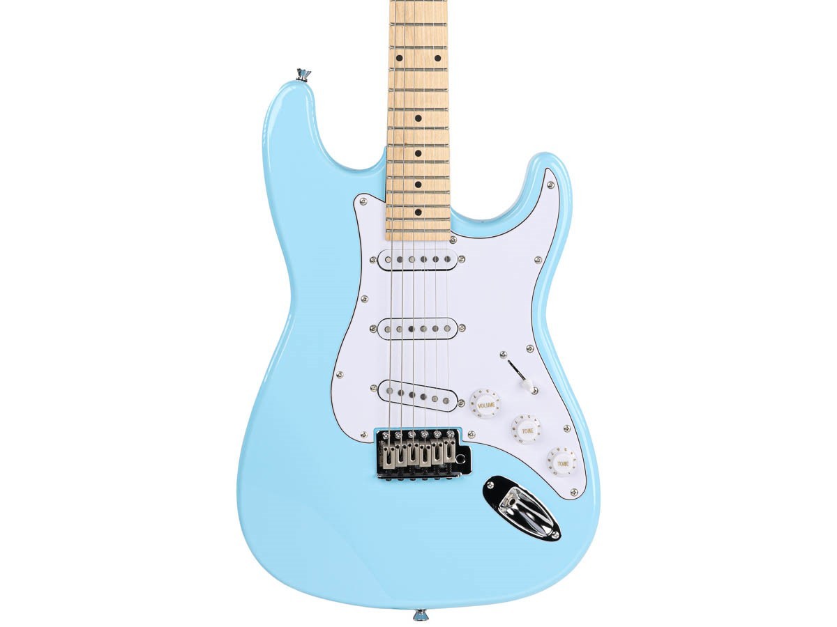 Monoprice Solid Ash Electric Guitar w/ Gig Bag Right Wilkinson Bridge SSS Pickup