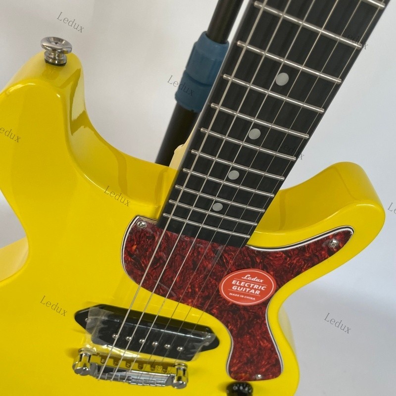 Electric Guitar Junior Yellow Rosewood Fretboard Mahogany Solid Body P90 Pickup