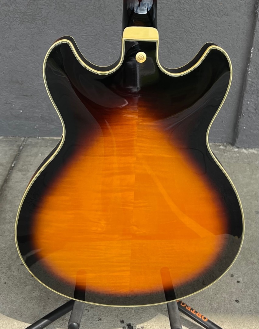 Ibanez John Scofield JSM10VYS Electric Guitar, Vintage Yellow Sunburst
