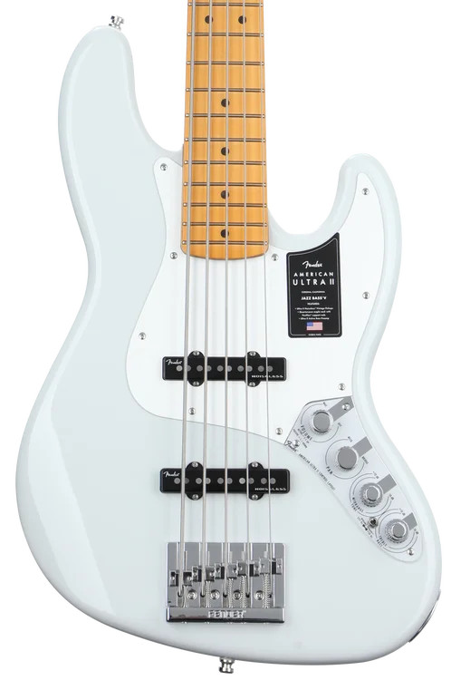 Fender American Ultra II Jazz Bass V – Avalanche, Maple Fingerboard