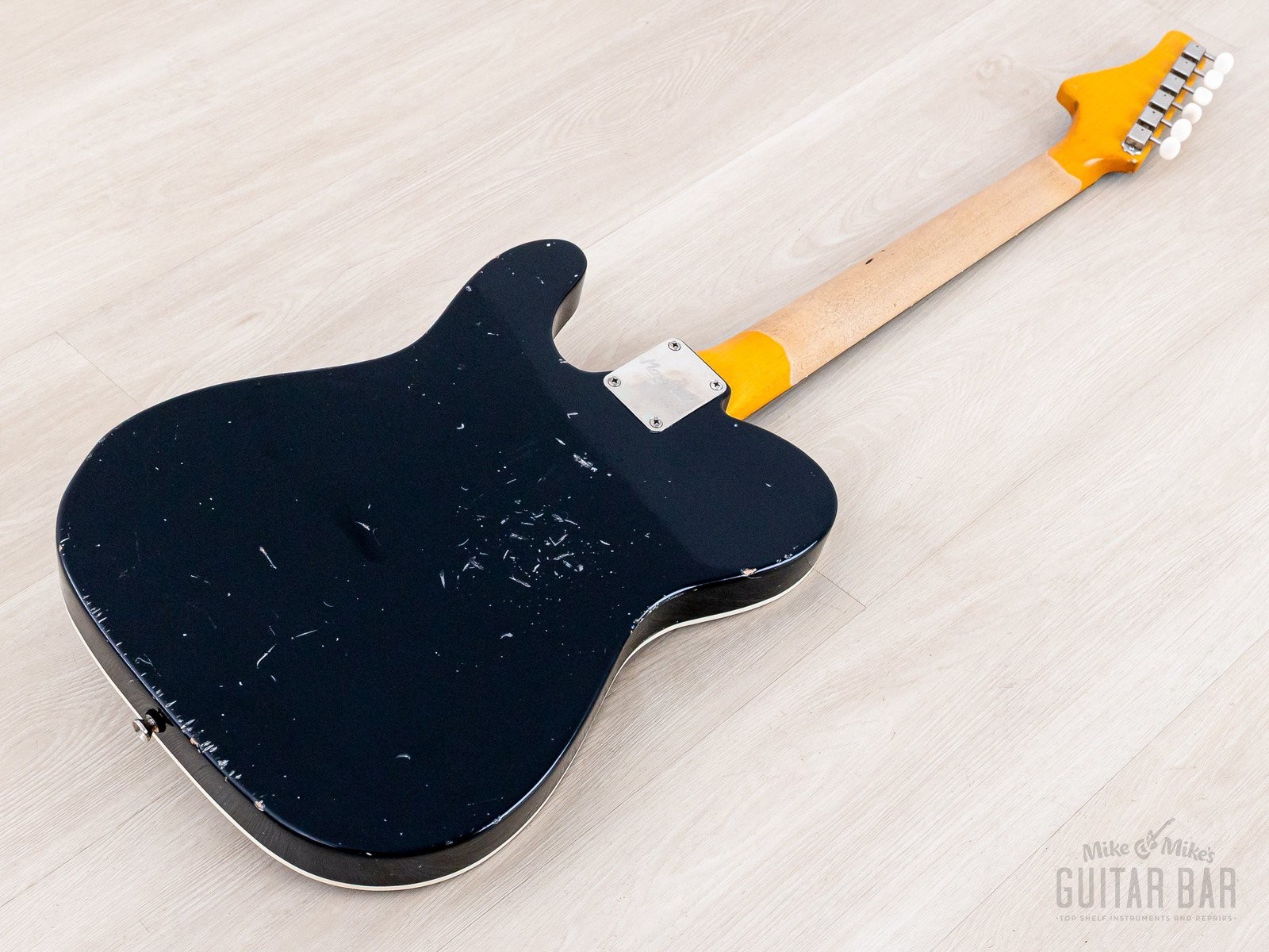 2021 Macmull Heartbreaker Custom P-90 HB-C T-Style Black Relic w/ Bigsby