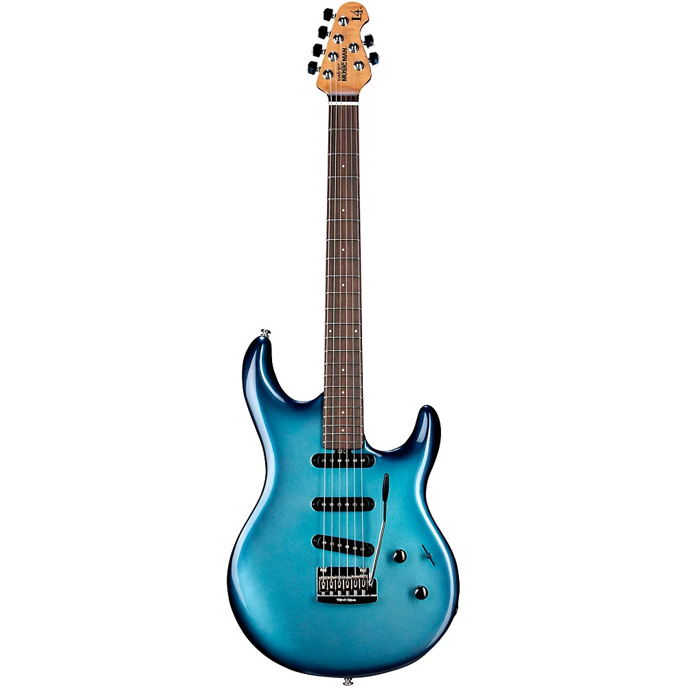 Ernie Ball Music Man Luke 4 SSS Electric Guitar Diesel Blue