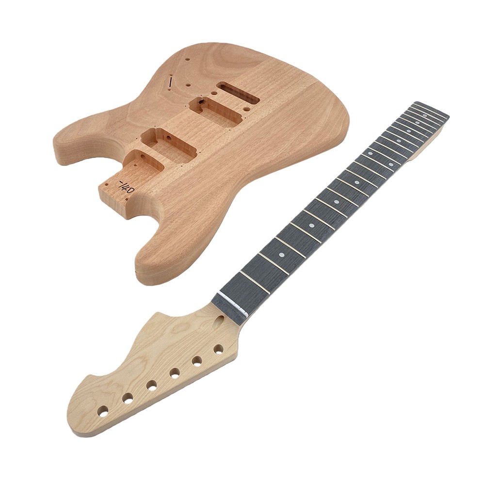 Electric Guitar Kit Mahogany DIY Guitar Kits with hardward Best Gift New