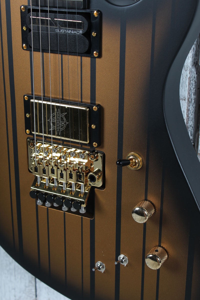 Schecter Synyster Gates Custom-S Electric Guitar Satin Gold Burst Finish