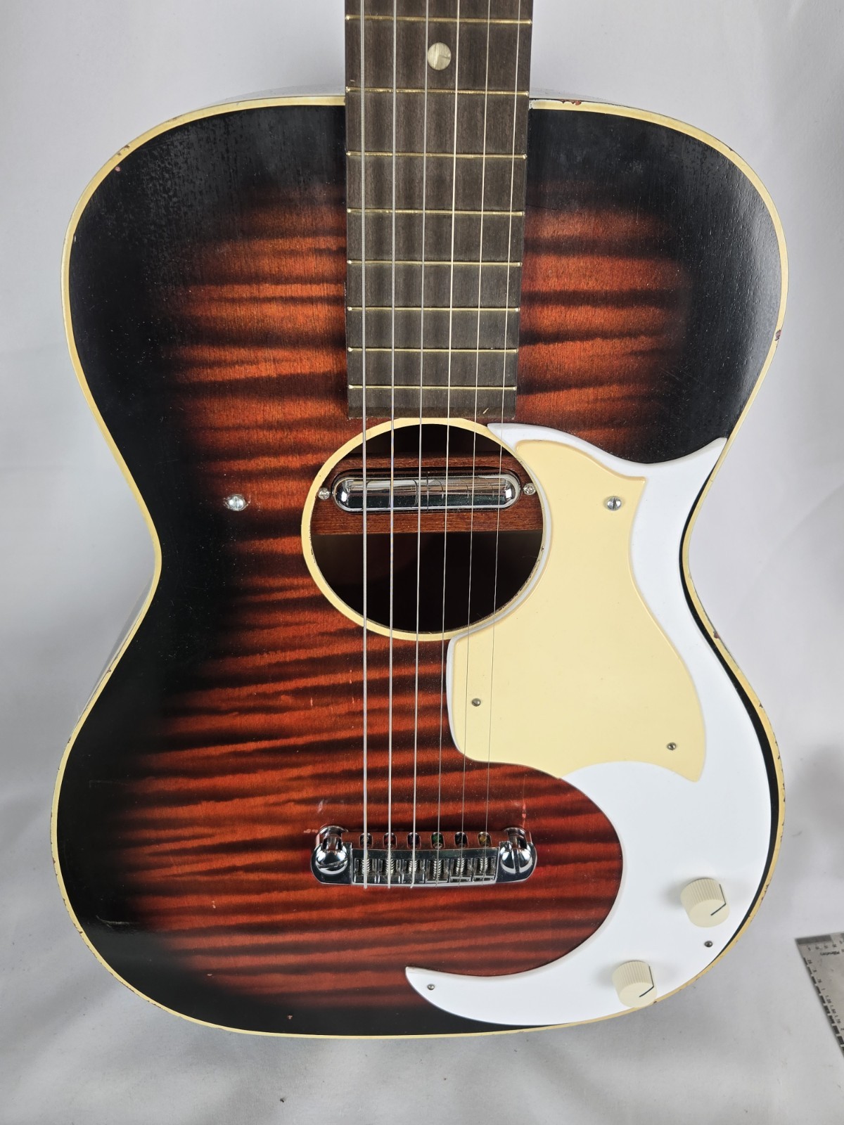 Vintage Stella Harmony 933 Danelectro Custom Hybrid Electric Parlor Guitar