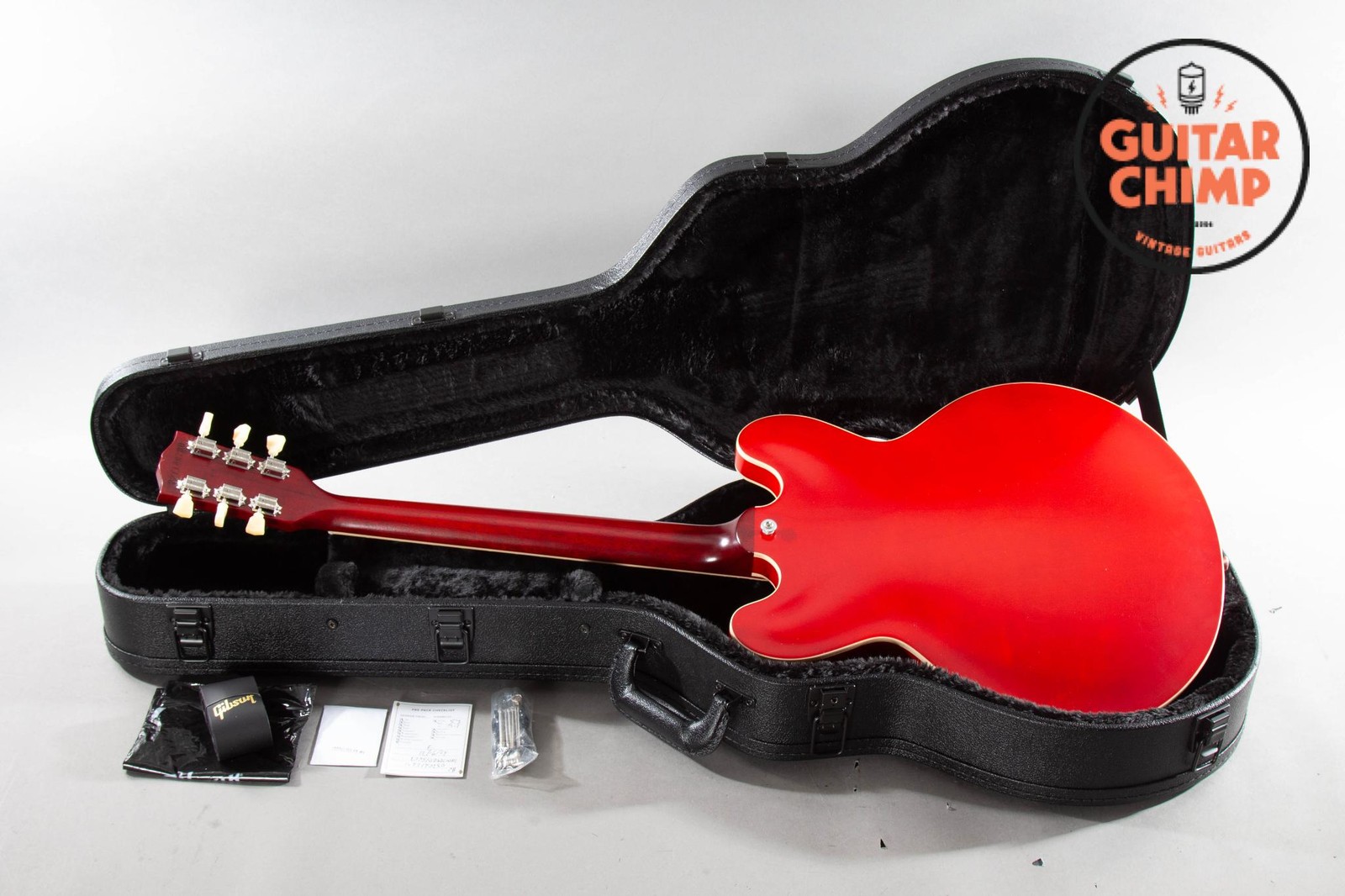 2024 Gibson ES-335 Satin Cherry OHSC Excellent 9.5/10 Rosewood Board 7lb 10oz